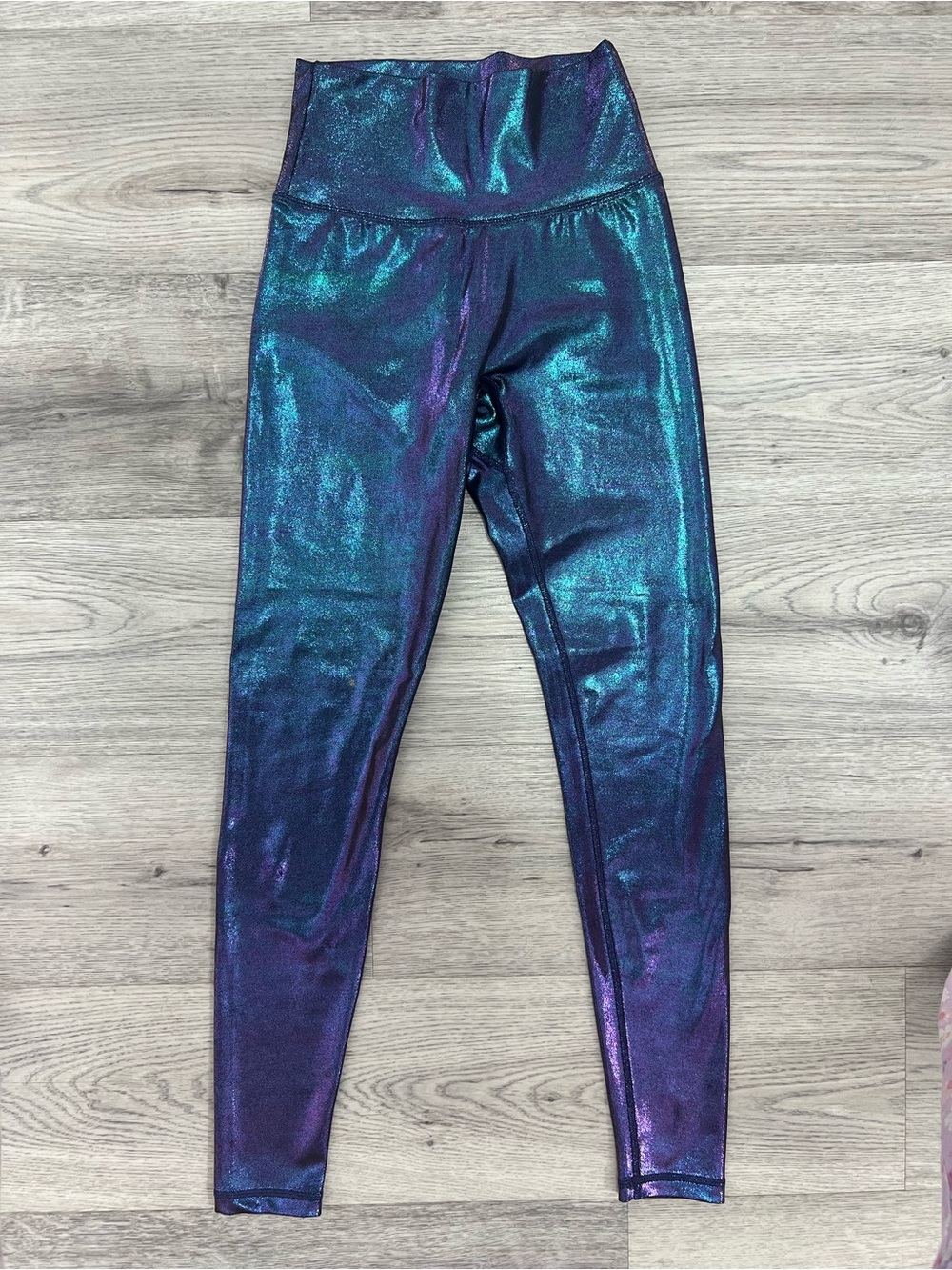 Buffbunny Rebel Holographic Iridescent Leggings Siren Purple Teal XS